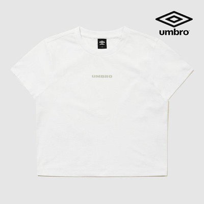 フレッシュウーマンズレタリングクロップ半袖Tシャツ UR122SRS11 WHT