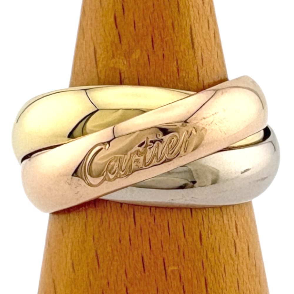 カルティエ トリニティ リング 指輪 18.5号 18金 K18イエローゴールド CARTIER 中古 美品