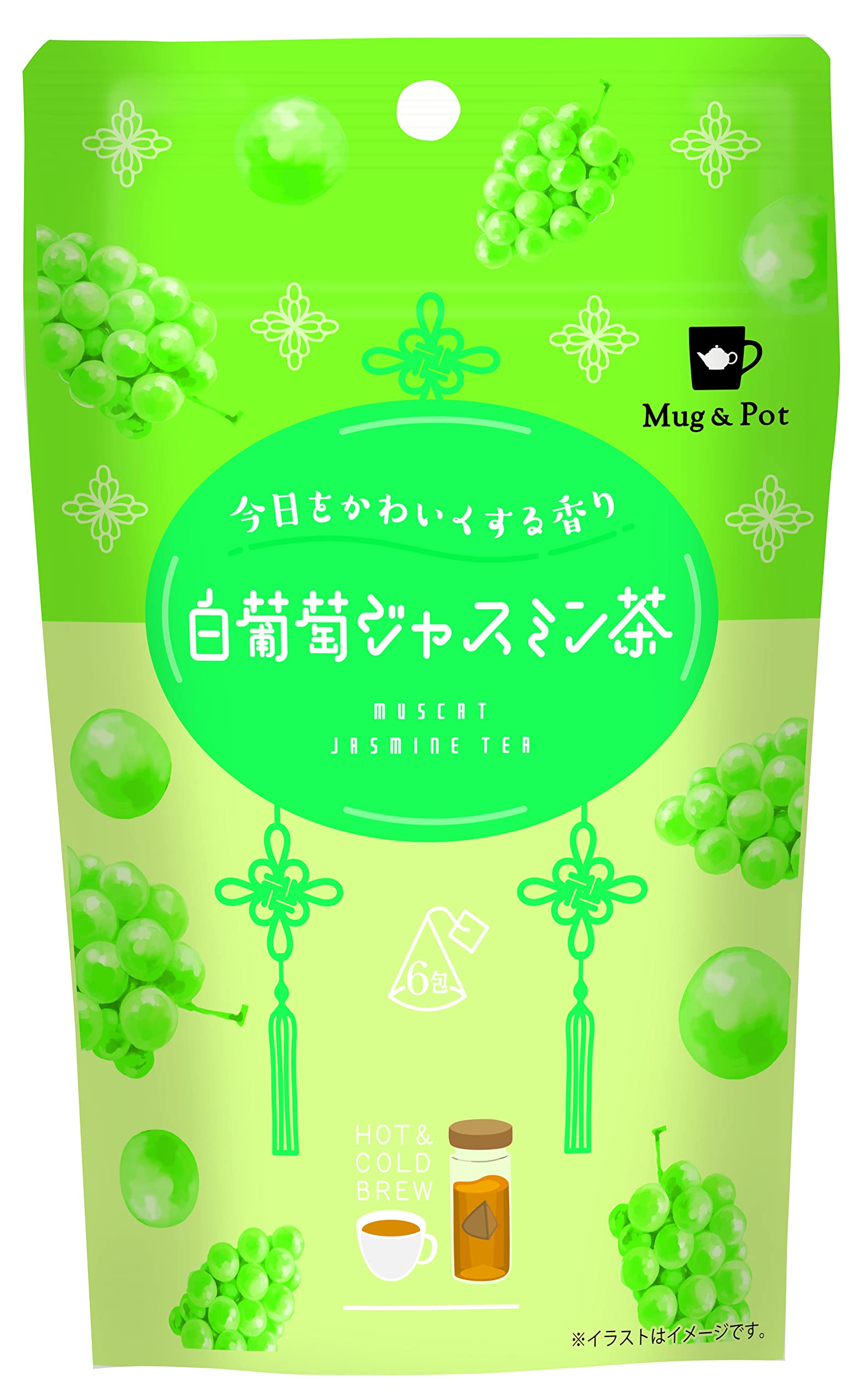 Mug&Pot(マグアンドポット) Tokyo Tea Trading 白葡萄ジャスミン茶 6P×3袋