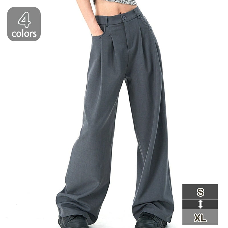 ワイドパンツ レディース パンツ ハイウエスト スラックスパンツ 美脚 ストレートパンツ レディース きれいめ パンツ オフィス ロング丈 ストレートパンツ カジュアル オフィス ビジネス