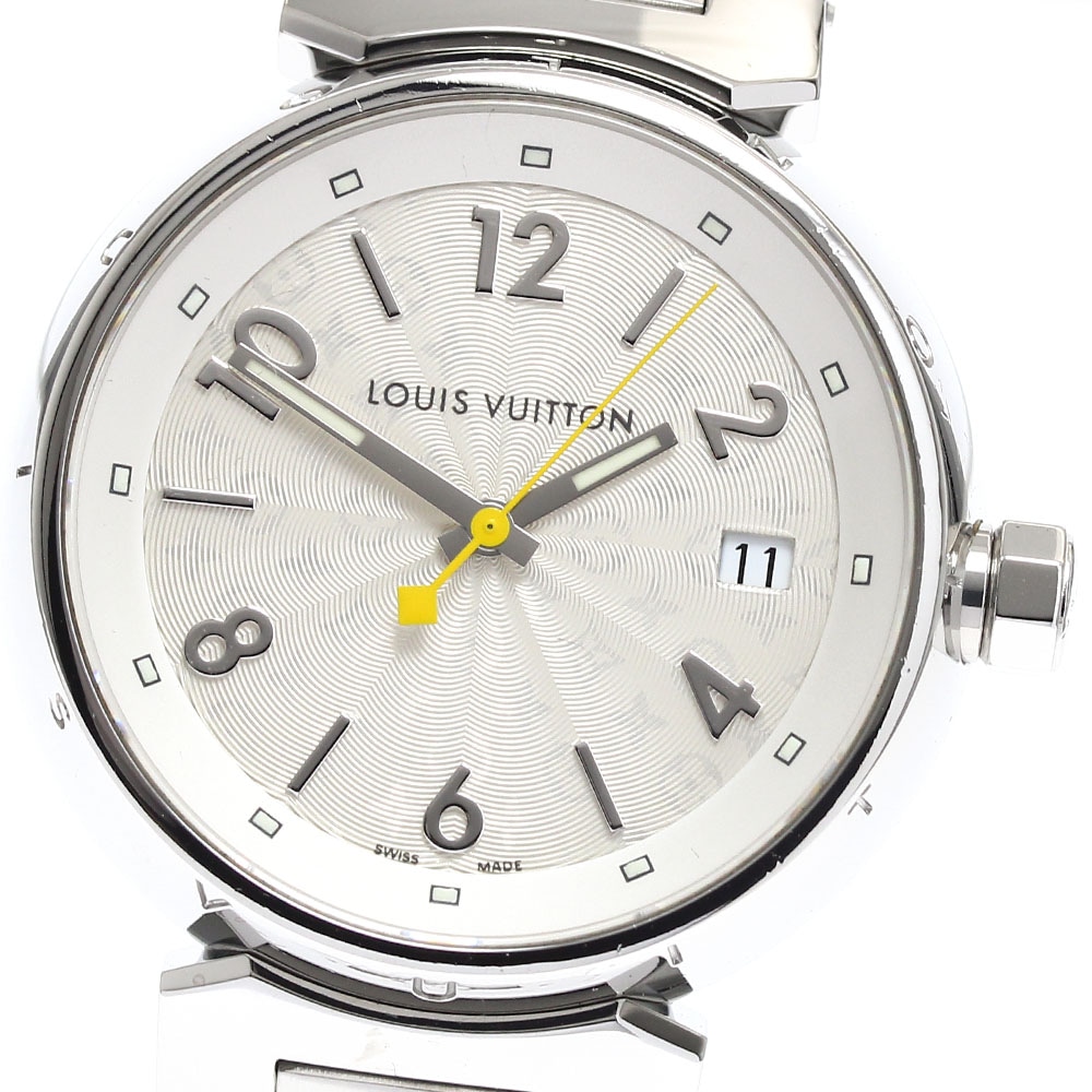 ルイ・ヴィトン LOUIS VUITTON Q13130 タンブール ホログラム デイト クォーツ レディース 良品 _898106【中古】