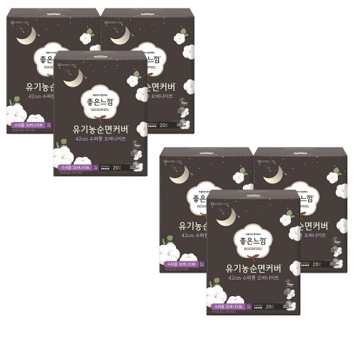 いい感じ オーガニックコットン ナチュラルコア スーパーロング 20個 x 6パック