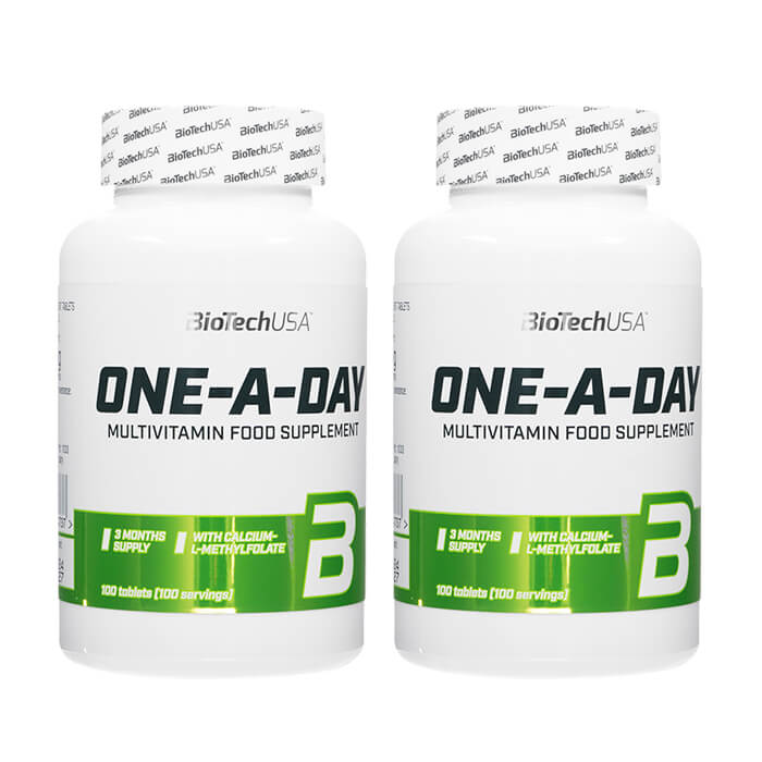 ワンアデイ　100錠　2本セット　BioTechUSA　One-A-Day　12のビタミンと11のミネラルが配合　海外発送便商品：日時指定不可　送料無料 国際郵便発送