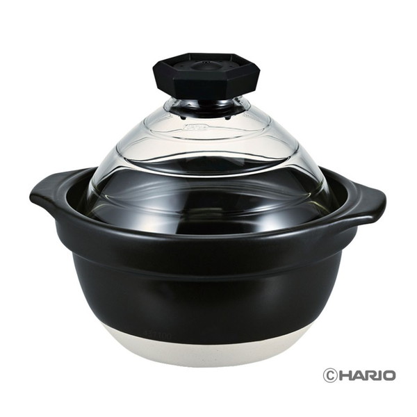 GNR-200-B-W フタがガラスのご飯釜2～3合