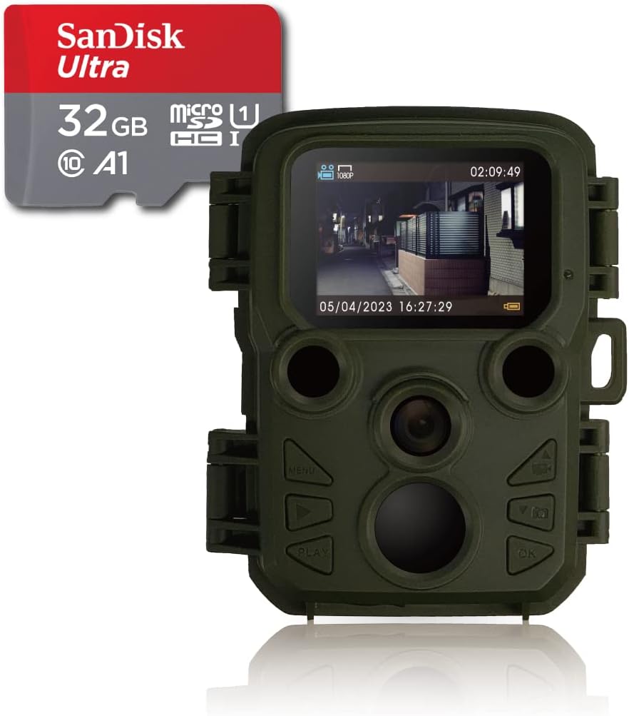 ハンファQセルズジャパン 【国内メーカー品】 Full HD 防犯カメラ トレイルカメラ 小型 屋外 防水 防塵 IP66対応 1080p対応 モーションのみ 赤外線LED 監視カメラ 動体検知