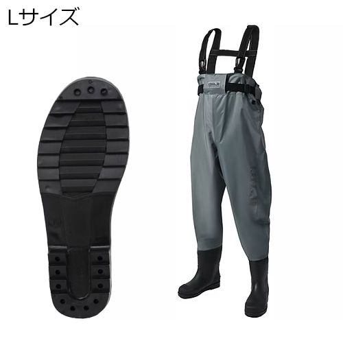 エクセル OH-002R/L/グレ- ウェストハイウェダー 70D ラジアル Lサイズ/25.5～26.0cm（グレー） OH002RLグレ