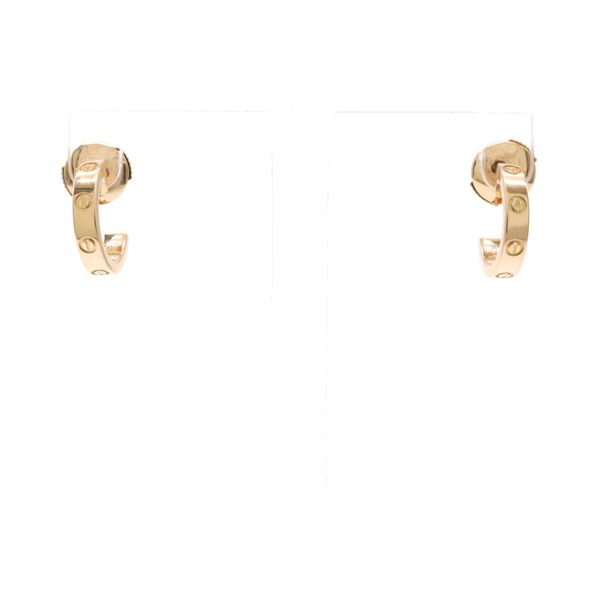 LΘVE LOVE ミニラブ イヤリング フープピアス K18PG 750PG ピンクゴールド B802880