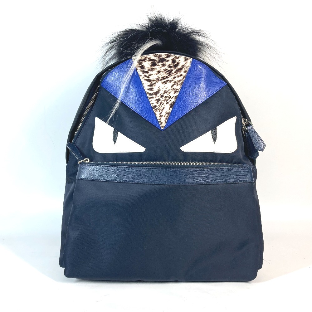 リュックサック 7VZ012 モンスター バグス カバン カバン バックパック ファー ナイロン ネイビー