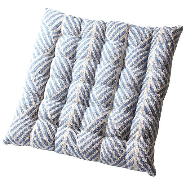 インド綿使用 シートクッション/座布団 [2枚組 ネイビー] 40x40cm 『クラック』