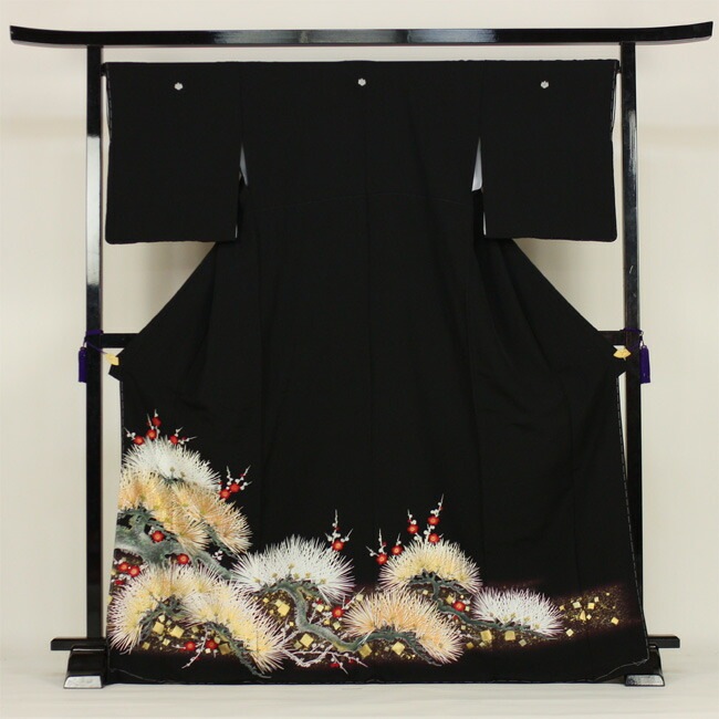 レンタル 留袖 レンタル 往復送料無料 着物 黒留 京友禅競技大会受賞作品 黒留袖 19点フルコーディネートセット 結婚式 19,800円