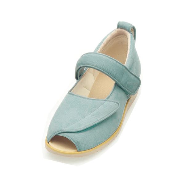 介護靴 施設・院内用 オープンマジック２ 7E(ワイドサイズ) 7010 片足 徳武産業 あゆみシリーズ ／M (22.022.5cm) ミントグリーン 右足