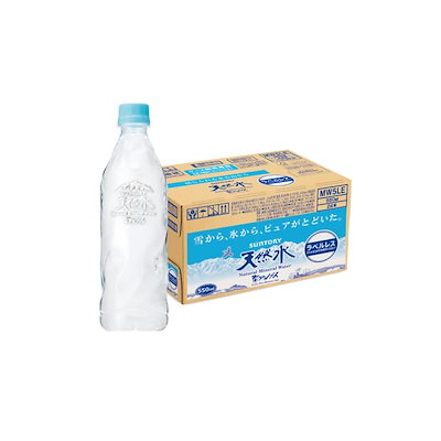他サイト： サントリー 天然水 ラベルレス ナチュラルミネラルウォーター 550ml×24本 まとめ売り実施中の商品画像