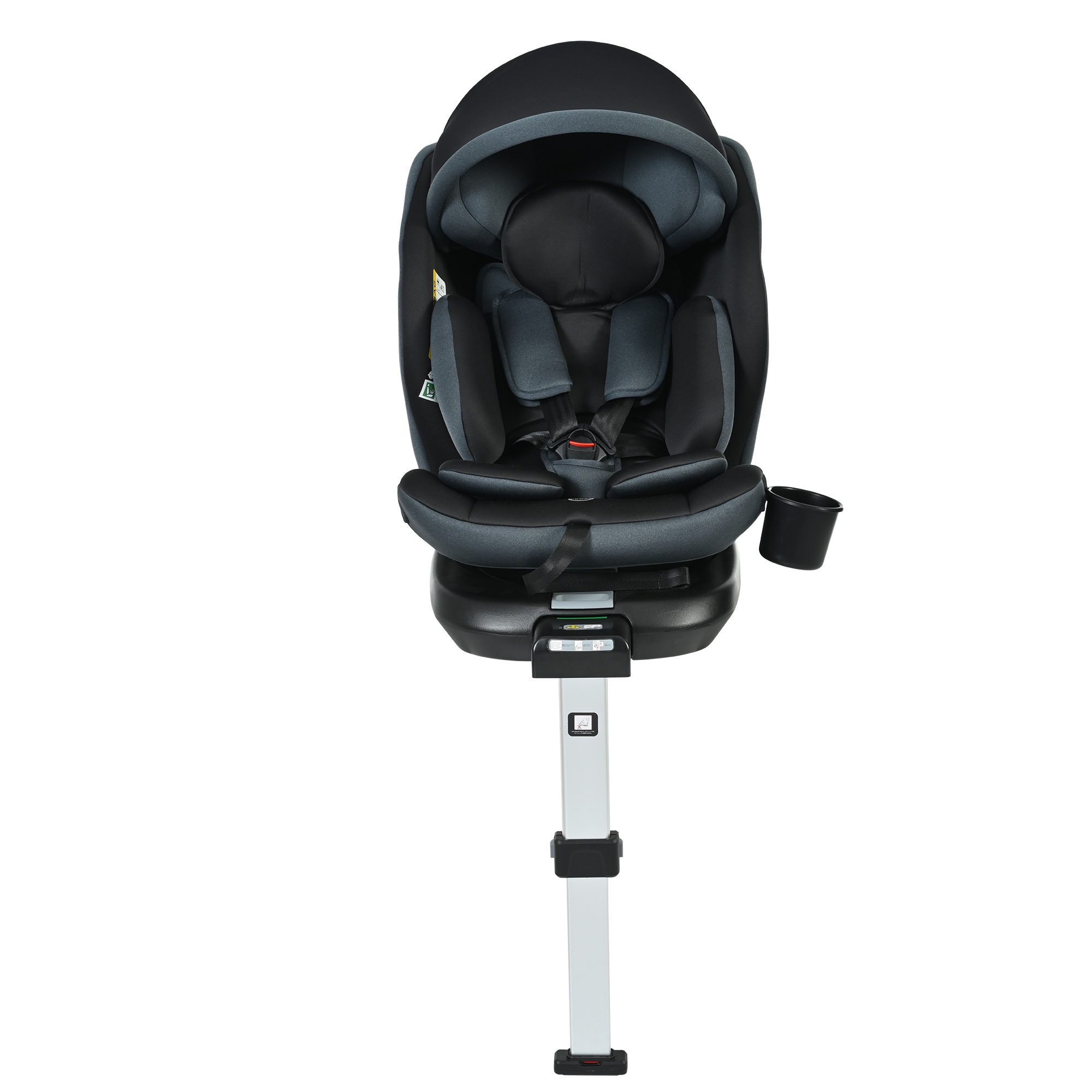 【サポートレッグ】チャイルドシート 新生児 ISOFIX 0歳～12歳 360度回転式 40～150cm ジュニアシート 調節可能 洗える キャノピー付き ベビーシート ドリンクホルダー付き 出産祝G