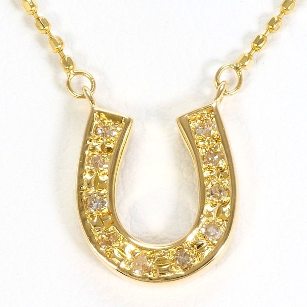 K18 18金 YG ネックレス ダイヤ ジュエリー 中古