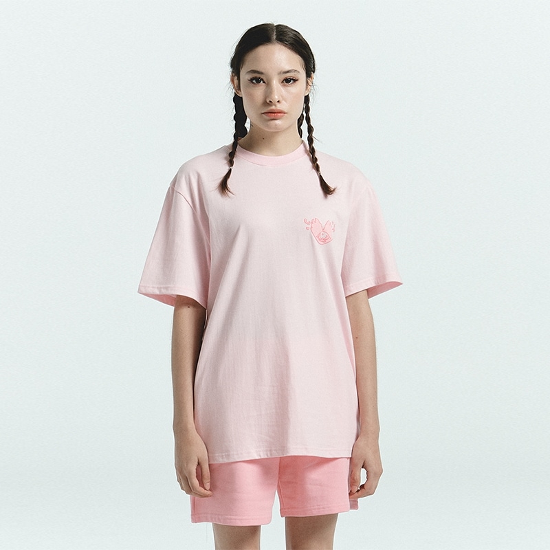 I LOVE CATS NOT YOU X KANZE TEE - PINK