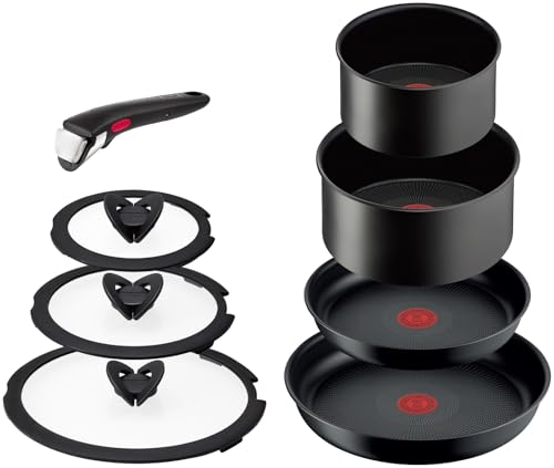 【オンライン限定】 ティファール 取っ手のとれる 鍋 フライパンセット 8点セット IH ガス火対応 PFOAなどの有害物質不使用 「インジニオネオ チャコールグレー」 こびりつきにくさ長持ち ブラウ 13,814円