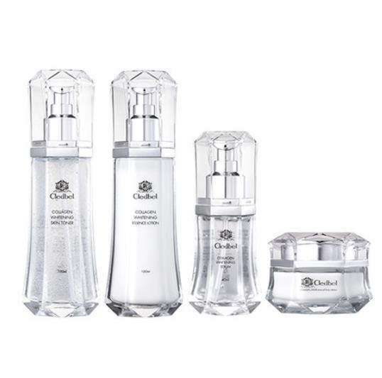 コラーゲン ホワイトニング スキンケアセット (化粧水/エッセンスローション/セラム/クリーム)