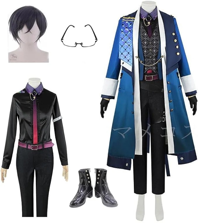 ２点で13o円OFF！【激安SALE】【即納】今だけの!コスプレ ハロウィン 衣装+ウィッグ＋靴+メガネ 学園祭 ハロウィン vtuber バーチャル 仮装 セラフダズルガーデン 楽奏斗 渡会
