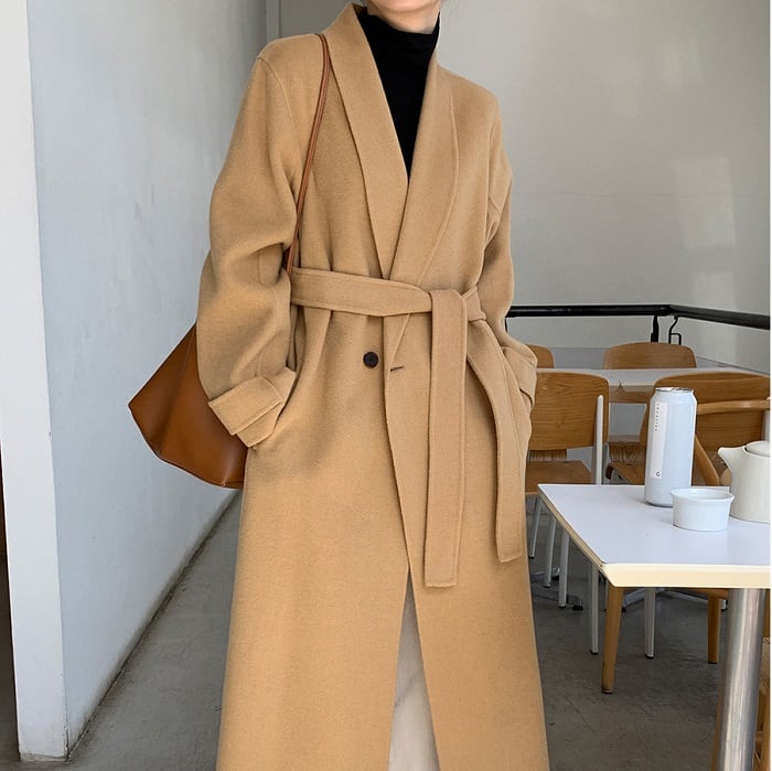 コート アウター レディース ロング ロング丈 ウエストマーク チェスターコート 前開き かわいい
