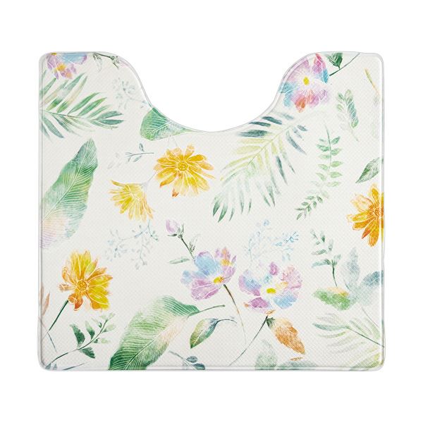 （まとめ）ササッと拭けるトイレマット 約55x60cm フィオレ 1枚[x2セット]