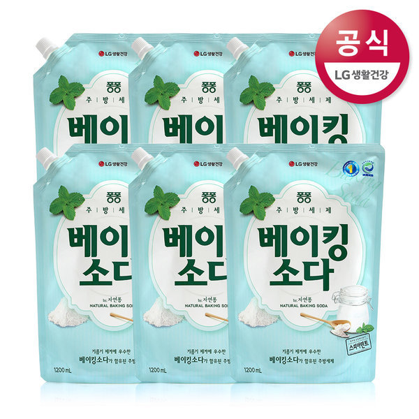 ポンポン台所洗剤ベーキングソーダ詰め替え1200ml6個 5,030円