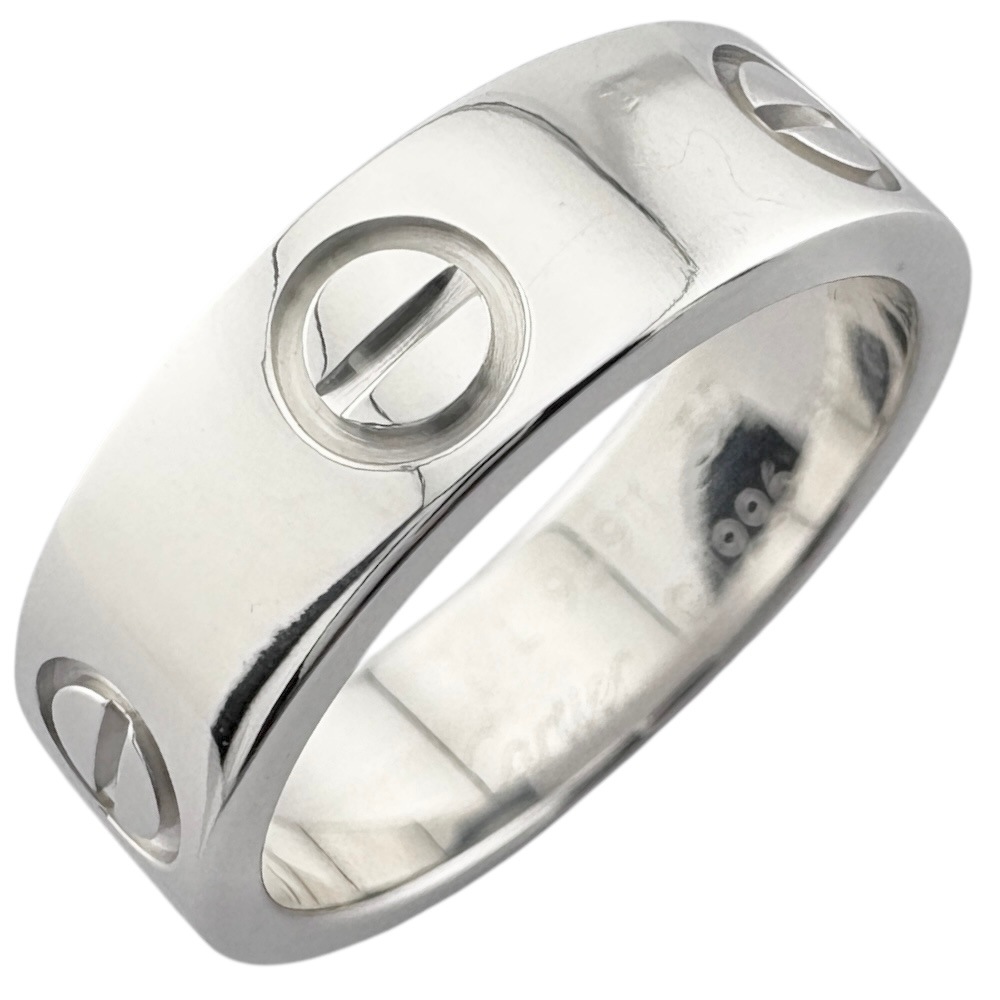 カルティエ ラブ リング 指輪 9.5号 18金 K18ホワイトゴールド CARTIER 中古 美品