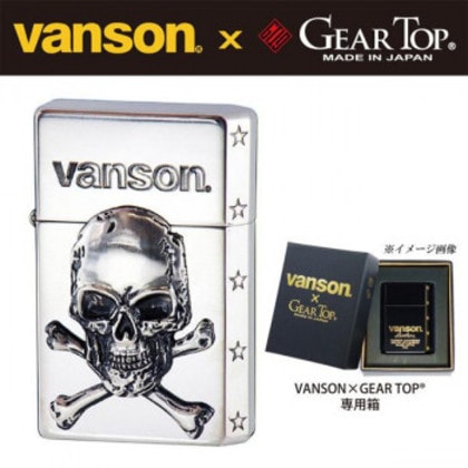 オイルライター vanson×GEAR TOP V-GT-03 クロスボーンスカル シルバー