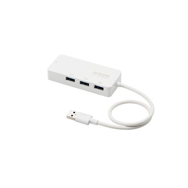 エレコム USB-A 1Gbps有線LANアダプター(USBハブ付き)(白) EDC-GUA3H2-W