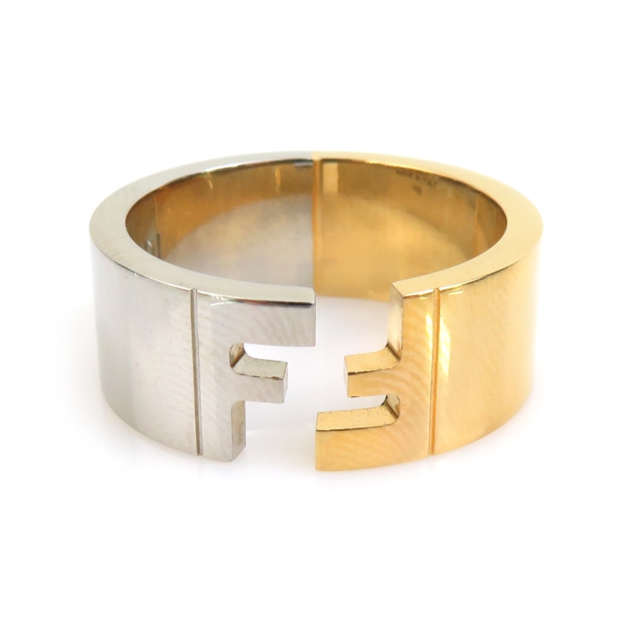 フェンディ FENDI リング・指輪 メタル ゴールド×シルバー メンズ 21.5号 h31351a