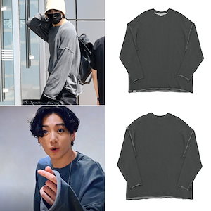 【A NOTHING】DROP-SHOULDER VELVET 1/2 TEE BTS ジョングク着用 4757848900.g_300-w-st_g.jpg