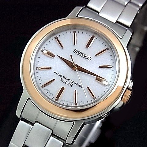 スピリットソーラー電波腕時計 レディース ピンクゴールドベゼル メタル(国内正規品)SSDT048