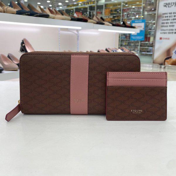 女性チェック柄長財布 EOEFRP884PI HSFT1A GN