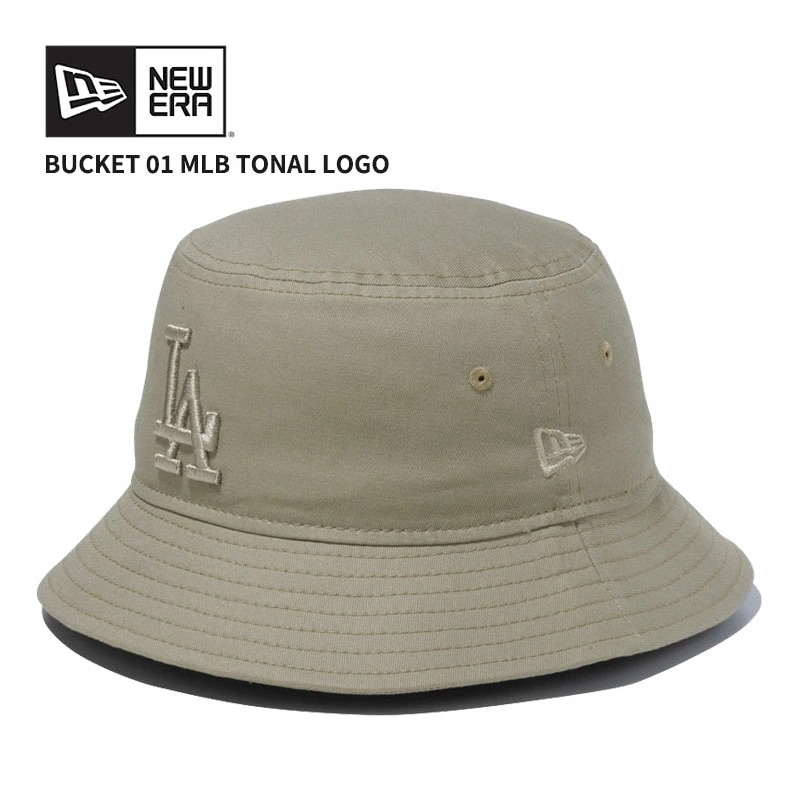ニュー エラ NEW ERA バケット01 MLB Tonal Logo ロサンゼルスドジャース ペブル バケットハット 帽子