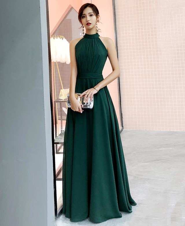 ホルターネック ドレス レディース 大きいサイズ ロング マキシ 結婚式 二次会 パーティー 演奏会 無地 上品