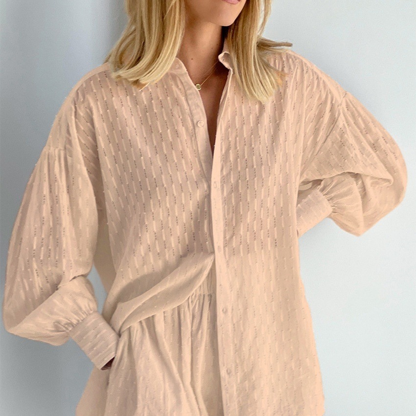 2点セット セットアップ シャツ 長袖 襟付き 前開き ボタン ショートパンツ ウエストゴム ポケット ルームウエア かわいい 大人可愛い きれいめ シンプル 上品 おしゃれ かっこいい カジュアル 5,702円