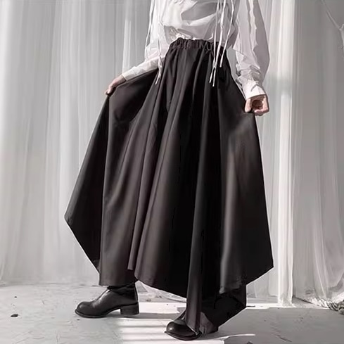 パンツ ワイドパンツ アンクル丈 ワイド ウエストゴム 異国風 シンプル カジュアル おしゃれ かっこいい アジアン エスニック エキゾチック こなれ感 ラフ メンズライク ボーイッシュ 個性的