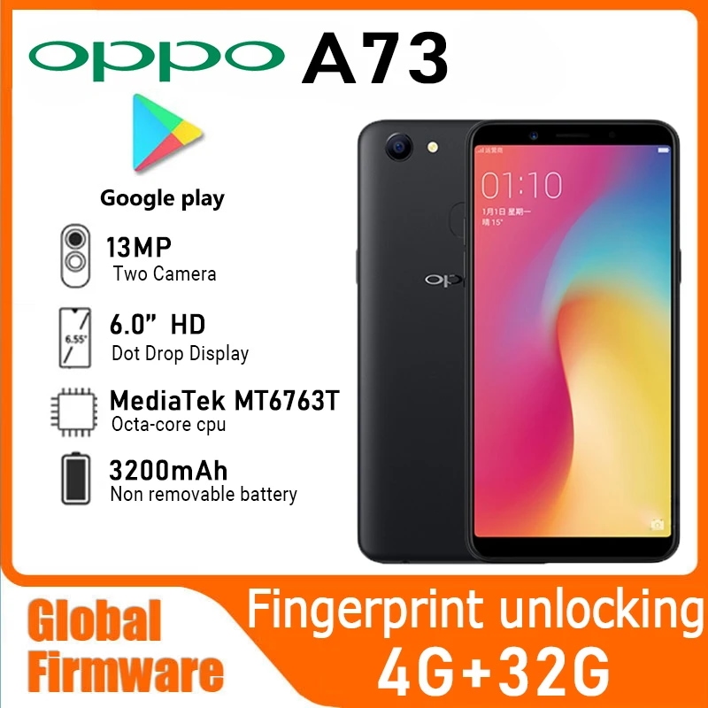 9825.0 10% OFFOppo a73 スマートフォン,Google Play,mediatek,mt6763t,6in,ram 4g,rom 32g,バッテリー3200mah