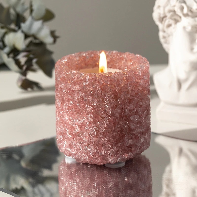 クラッシュクリスタルアロマセラピーキャンドルカップクリスマスお土産ギフトホームデコレーション無煙アロマセラピーキャンドル