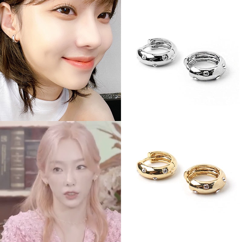 [エスパ カリーナ ウィンター 着用] mini cubic cocoon earring/韓国ファッションスタイル/SNS人気/デイリーアイテム/トレンドアクセサリー/韓国女性トレンド/韓国芸能人着