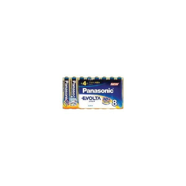 【10個セット】Panasonic パナソニック アルカリ乾電池 EVOLTA エボルタ 単4形 8本 LR03EJ/8SW [EVOLTA(エボルタ)]