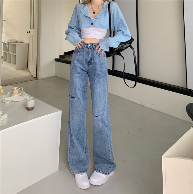 ストレートデニムパンツ ボトムス パンツ デニムパンツ ロング ロング丈 ストレート ハイウエスト デニム かわいい 大人可愛い きれいめ シンプル カジュアル 大人 上品 おしゃれ お洒落