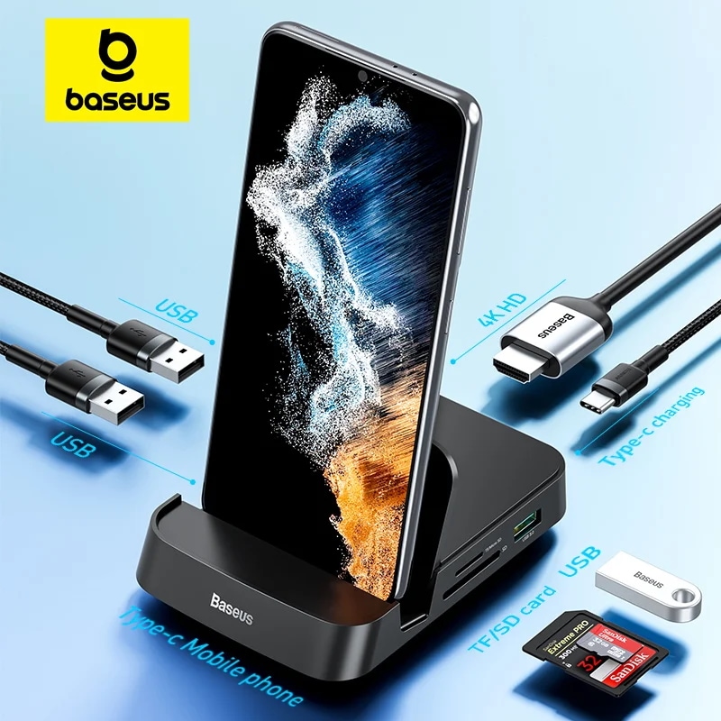納期21日Baseus-USBタイプCハブドックステーション,Hdmi互換,dexステーション,Samsung S20,note 20,huawei p40,mate 30
