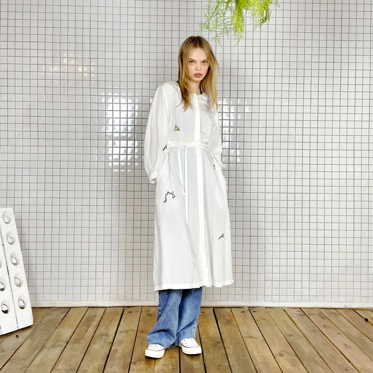 Yoos Collaboration Safari Patches Linen Robe