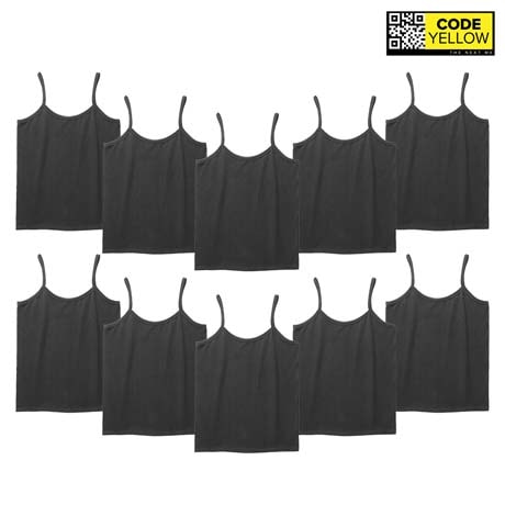 コードイエロー 10 枚パック ブラックキャミソール