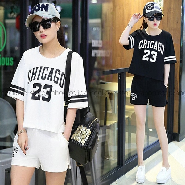 上下セットアップ 半袖 スウェット スポーツウエア レディース ジャージ トレーニングウェア ルームウェア 普段着 運動会 2016夏新作