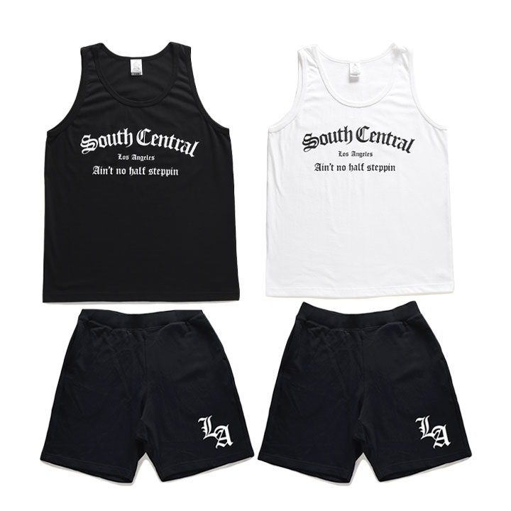 ACE FLAG 上下セット ブランド ノースリーブ Tシャツ タンクトップ ハーフパンツ メンズ 春夏用 黒 白 大きいサイズ エースフラッグ セットアップ