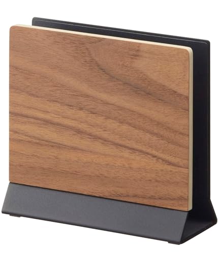 色：ブラウン サイズ：約W16×D6.2×H15cm 山崎実業(Yamazaki) スリム ノートパ