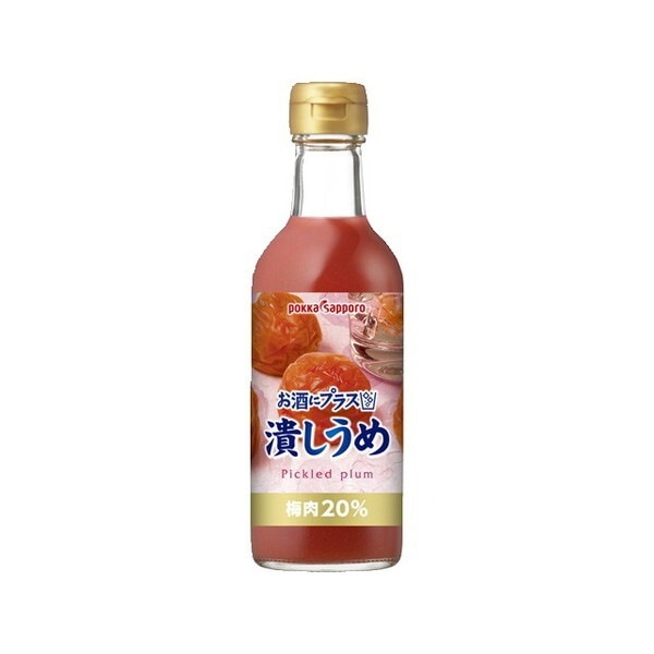 ポッカサッポロ お酒にプラス 潰しうめ 瓶 300mlx12 メーカー直送