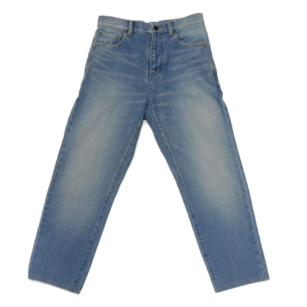 【中古】SAINT LAURENT PARIS パンツ 24 ジーンズ ダメージ加工 155/60Y ウォッシュド デニム 463618 Y883L 4068