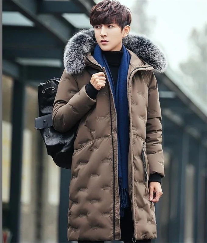 コーデにぴったり 綿 男性 中長セクション 厚手 ダウンコート 気質 カレッジ風 ゆったりする 学生 男の子ファッション カジュアル 百掛け スリム コート